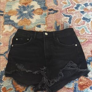 Black Zara Jean Shorts
